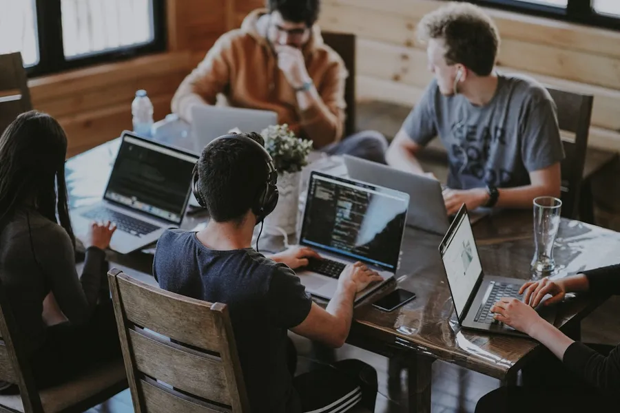 Illustrative team collaboration and strategy workspace